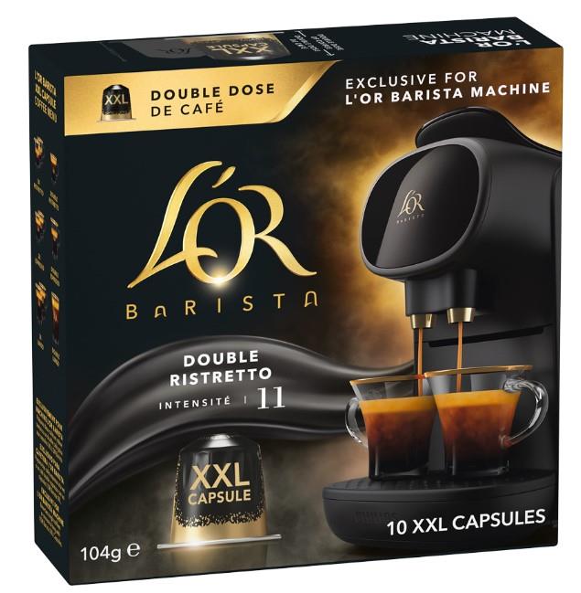 Кава L`OR капсули, Barista Double Ristretto, арабіка, 10 XXLшт, Nespresso