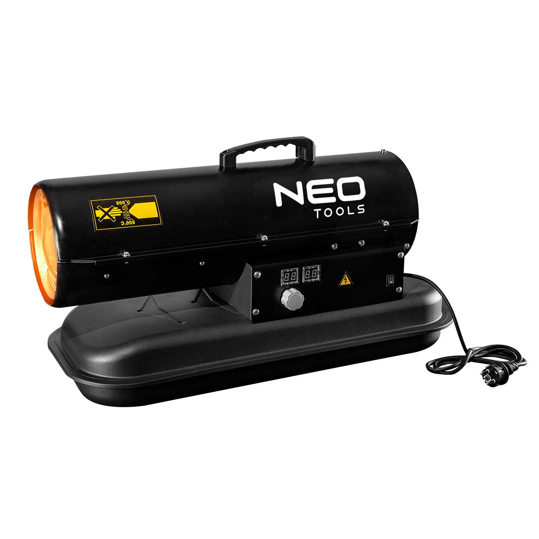 Теплова гармата дизель/гас Neo Tools, прямого нагріву, 20кВт, 300м2, 550м3/год, IPX4, чорний, 14.12кг