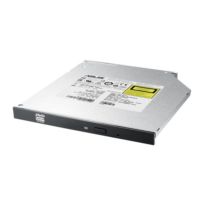 Привід оптичний внутрішній ASUS SDRW-08U1MT DVD+-R/RW burner SATA чорний Bulk для ноутбука Slim