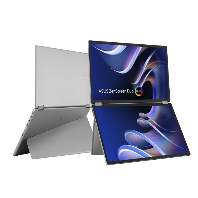 Монітор портативний Asus 2x14" ZenScreen DUO MQ149CD mHDMI, 2xUSB-C, OLED, 1920x1200, 16:10, DCI-P3 100%, HDR400, Cover