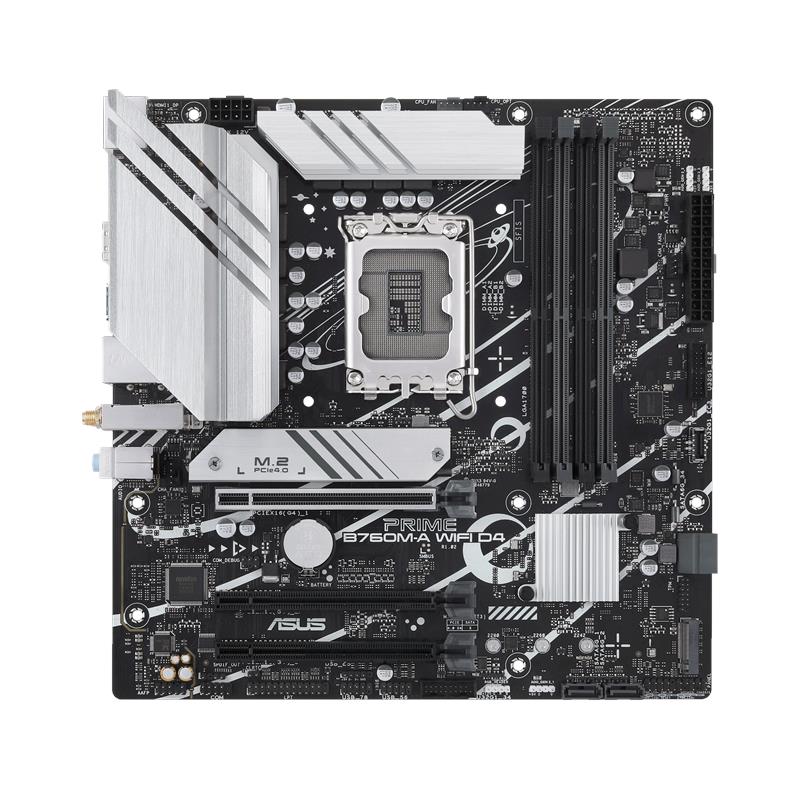 Материнcька плата ASUS PRIME B760M-A WIFI D4 s1700 B760 4xDDR4 M.2 HDMI DP Wi-Fi BT mATX