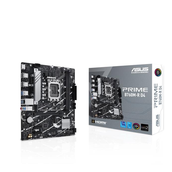 Материнcька плата ASUS PRIME B760M-R D4 s1700 B760 2xDDR4 M.2 HDMI mATX