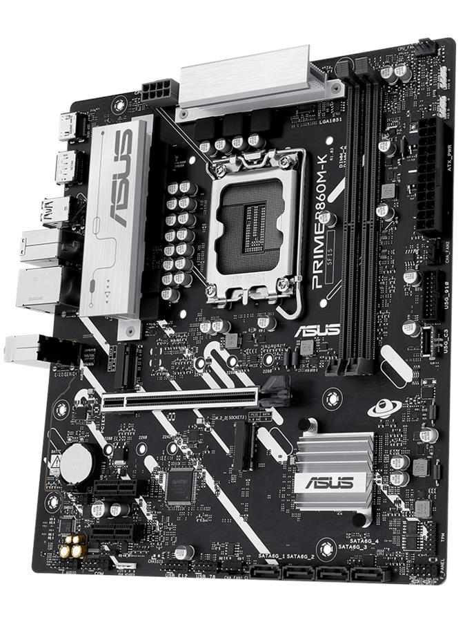 Материнcька плата ASUS PRIME B860M-K s1851 B860 2xDDR5 M.2 DP HDMI Wi-Fi BT mATX
