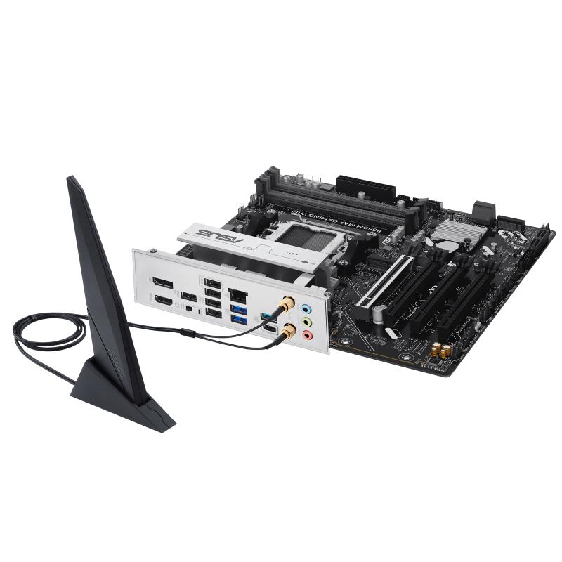 Материнcька плата ASUS B850M MAX GAMING WIFI sAM5 B850 4xDDR5 M.2 HDMI DP Wi-Fi BT mATX