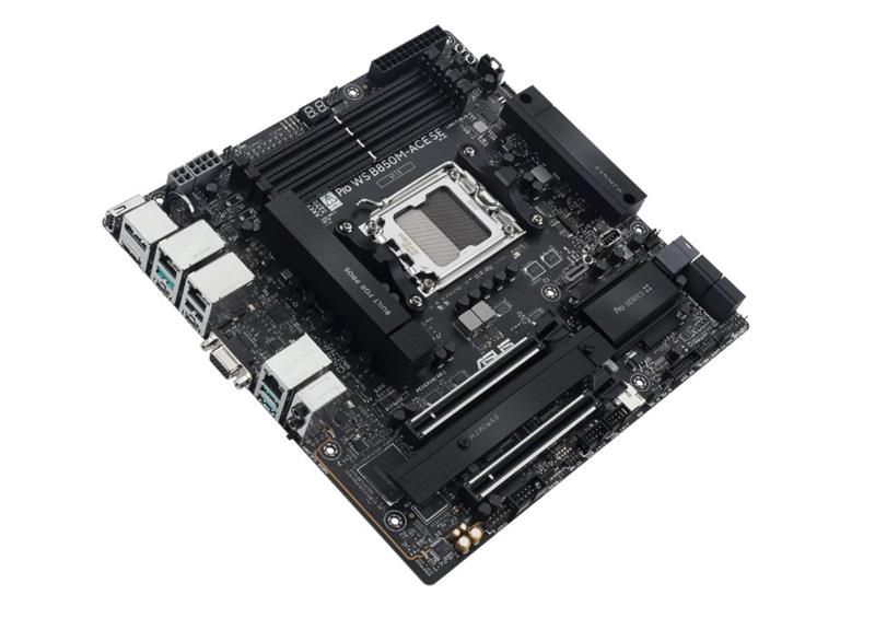 Материнcька плата ASUS PRO WS B850M-ACE SE sAM5 B850 4xDDR5 M.2 HDMI DP D-Sub USB Type-C mATX