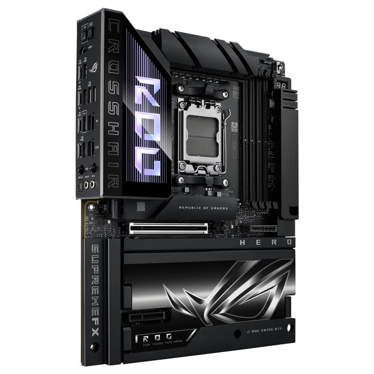 Материнcька плата ASUS ROG CROSSHAIR X870E HERO BTF sAM5 X870E 4xDDR5 M.2 HDMI Wi-Fi BT ATX приховане підключення роз'ємів