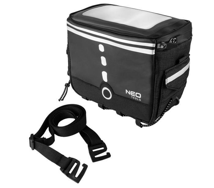 Сумка велосипедна Neo Tools, 23х12х17см, поліестер 600D, водонепроникна, чорний