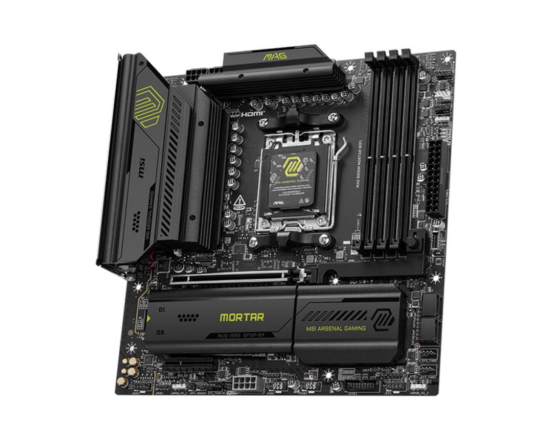 Материнcька плата MSI MAG B850M MORTAR WIFI sAM5 B850 4xDDR5 M.2 HDMI WiFi BT mATX