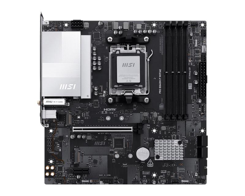 Материнcька плата MSI PRO B840M-P WIFI6E sAM5 B840 4xDDR5 M.2 HDMI WiFi BT mATX