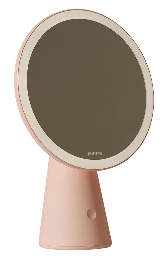 Світильник дзеркало косметичне з акумулятором Philips Mirror 4.5Вт 5000/4000/3000K 3000мА•год димується USB-A > USB-C рожевий