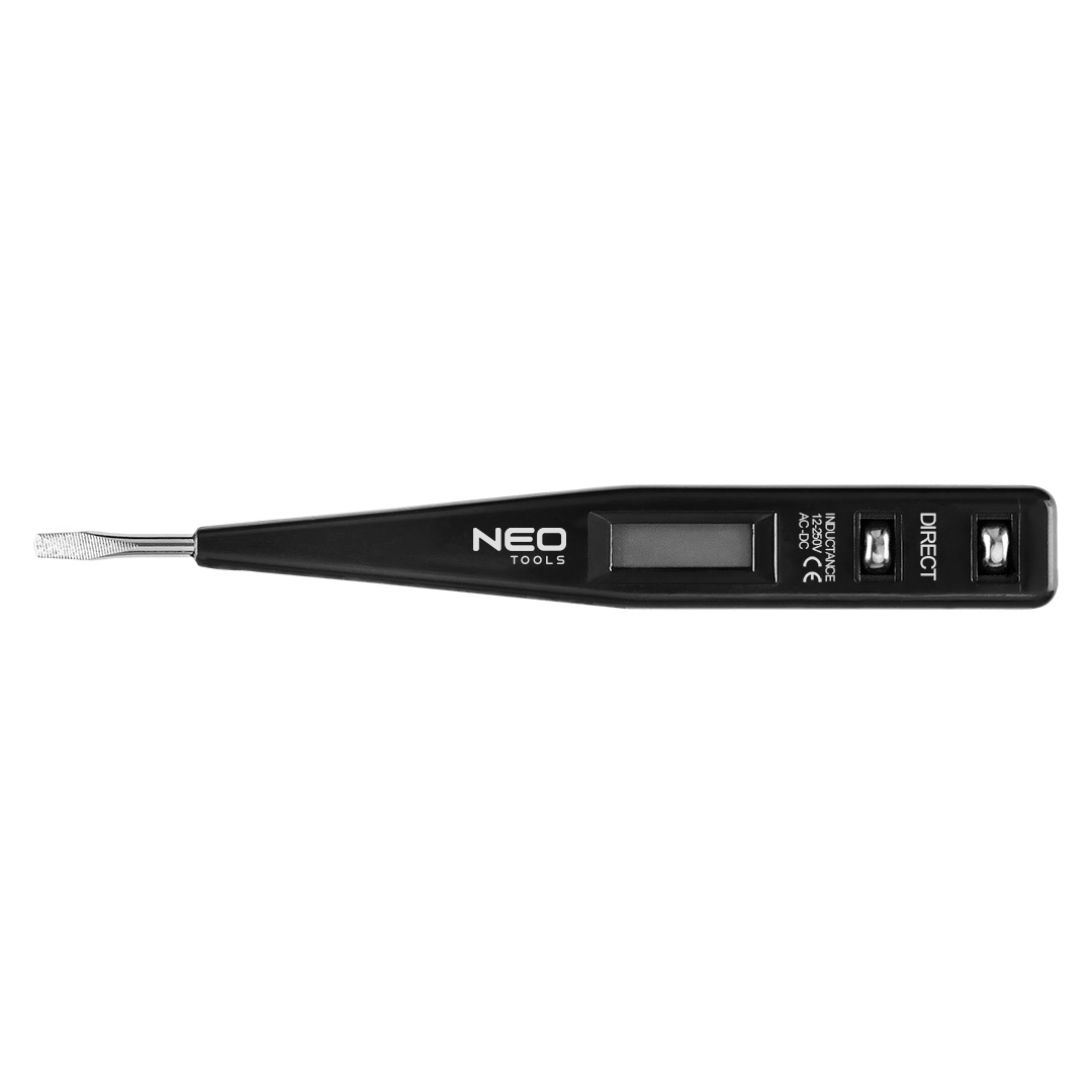 Детектор напруги Neo Tools, 12-250В, РК-дисплей, 0.014кг