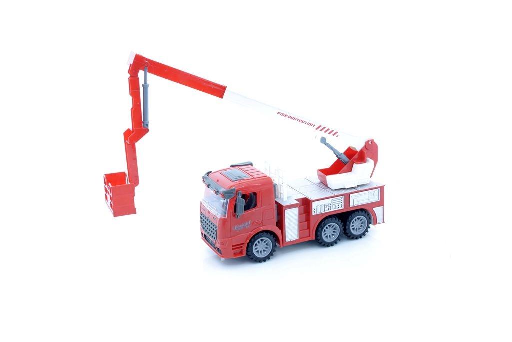 Машинка инерционная Same Toy Truck Пожарная машина с подъемным краном 98-617Ut