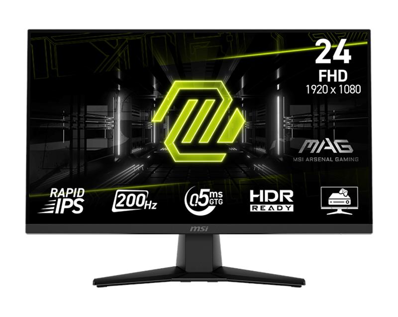 Монітор MSI 23.8" MAG 242F HDMI, DP, Audio, IPS, 200Hz, 0.5ms, sRGB 115%, FreeSync