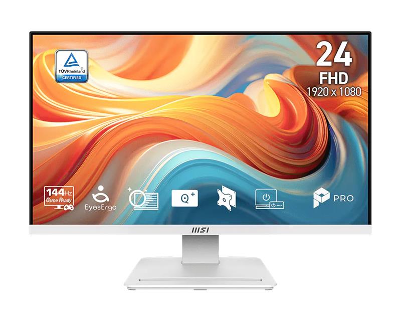 Монітор MSI 23.8" PRO MP241W-E14V HDMI, DP, VA, 144Hz, 1ms, sRGB 98%, FreeSync, білий