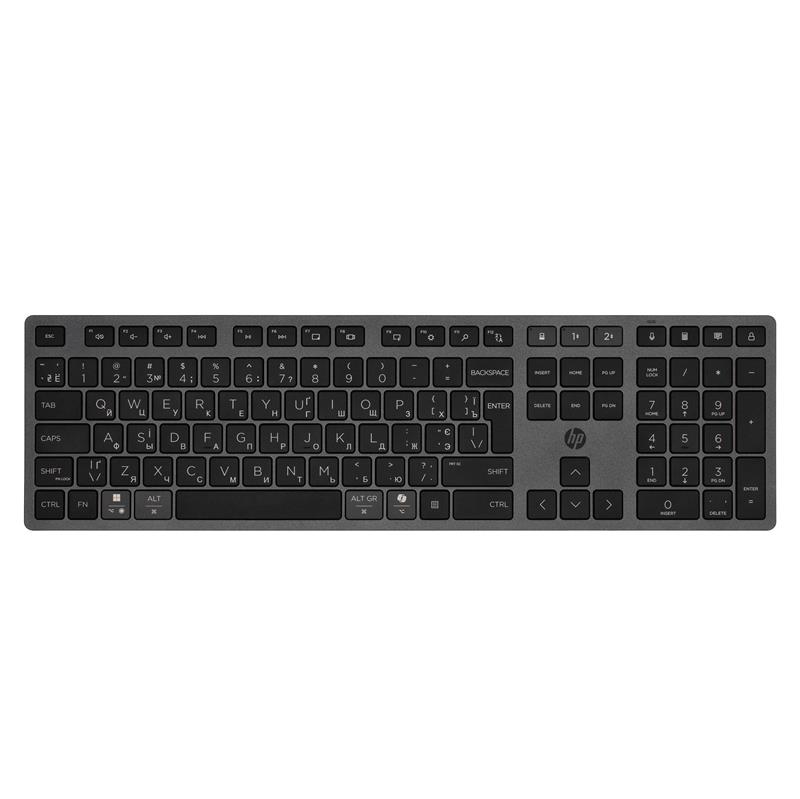 Клавіатура мембранна HP 720 Multi-Device Rechargeable, 109key, WL/BT, EN/UK, чорний
