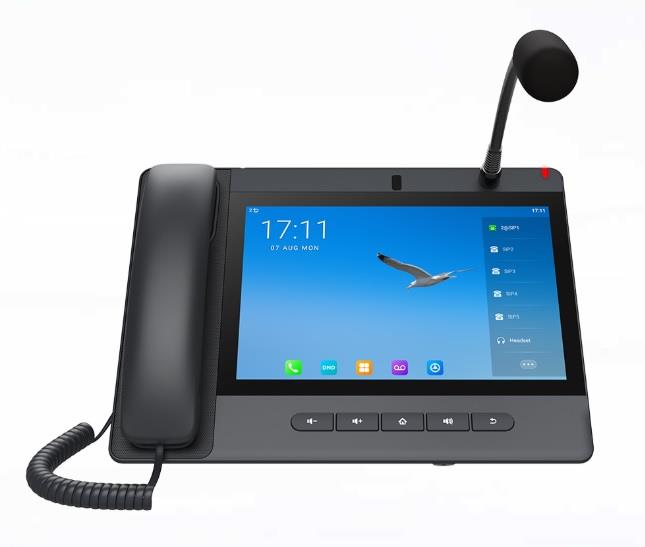 Телефон IP Fanvil A320i-Black, 2xGE LAN, Wi-Fi, 20 SIP ліній, 116 DSS клавіш, BT5.0, Android 9.0, PoE, 10.1" кольоровий Touch Screen, камера 8Mp, мікрофон-гусак, чорний