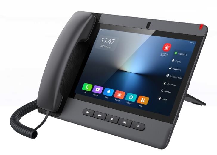 Телефон IP Fanvil A330-Black, 2xGE LAN, Wi-Fi 6, 20 SIP ліній, 116 DSS клавіш, BT5.4, Android 14.0, PoE, 10.1" кольоровий Touch Screen, камера 13MP, 1xHDMI out, чорний