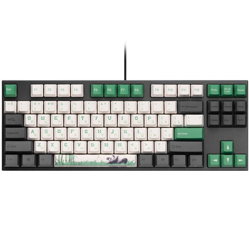 Клавіатура механічна Varmilo VEM87 Panda R2 87Key, EC V2 Daisy, USB-A, EN, White Led, зелений