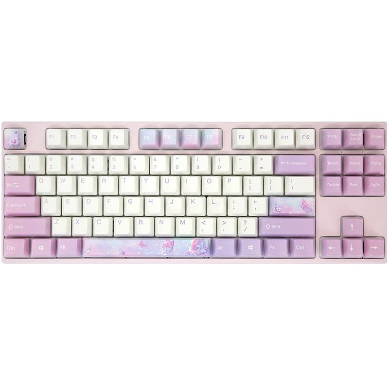 Клавіатура механічна Varmilo VEM87 Dreams On Board 87Key, EC V2 Jasmine, USB-A, EN, White Led, рожевий