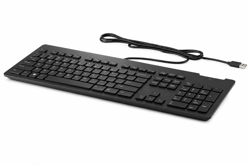 Клавіатура мембранна HP Slim v2 SmartCard, USB-A, EN/UK, чорний