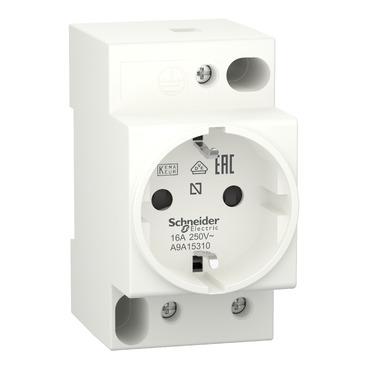 Розетка модульна Schneider Electric, Acti9 2P+E 16A
