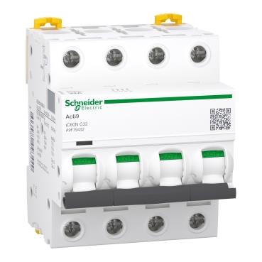 Автоматичний вимикач Schneider Electric, IC60N 4P C 32A (6kA)