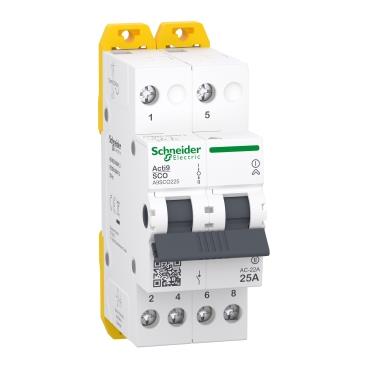 Перемикач навантаження Schneider Electric, Acti9 iSSW 1-0-2 2P 25A 400/415B