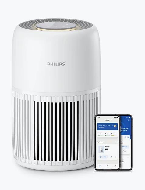 Очисник повітря Philips PureProtect Lite Series 700, 72м2, 180м3/год, управл.смартфон., дисплей, HEPA +вугільний фільтр+ попередній, 4 режими, підсвітка, білий