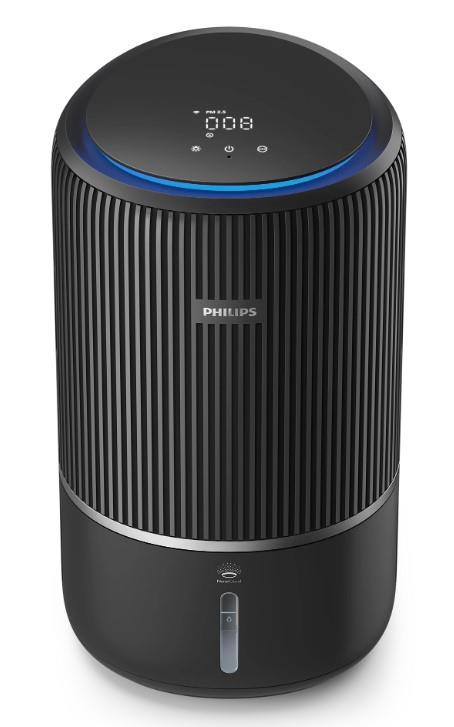 Очисник повітря Philips 2 в 1 PureProtect Water Series 3400, 78м2, 300м3/год, Nano, НЕРА,попередн.,вугільний фільтр, Wi-Fi, датчик якості, температ,вологості, темно-сірий