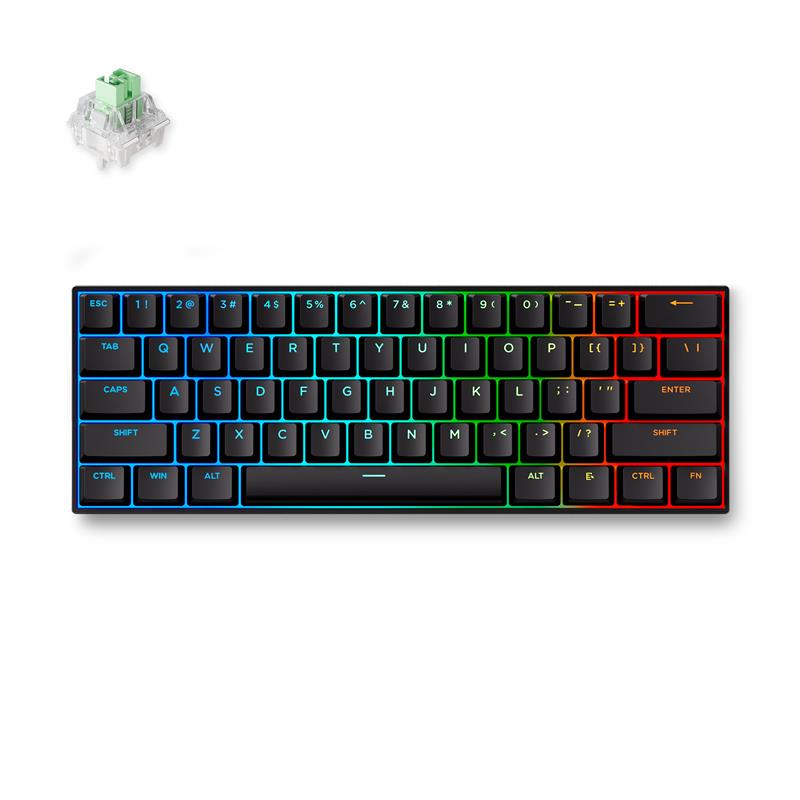 Клавіатура магнітна MCHOSE Ace 60 Pro, Ice Blue, USB-A, RGB, черный