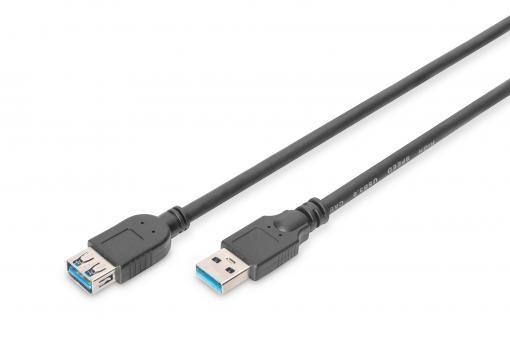Кабель ASSMANN USB 3.0 (AM/AF) 3.0м, чорний