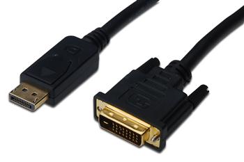 Кабель DIGITUS DisplayPort > DVI-D (M/M), 2м, чорний
