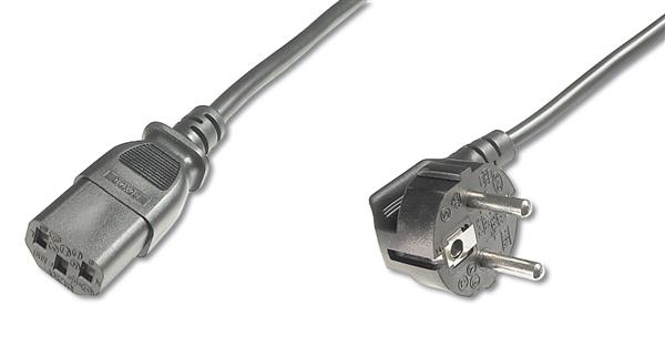 Кабель живлення DIGITUS Schuko 90 > C13, 1.8м, чорний