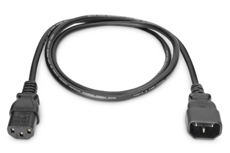 Кабель живлення DIGITUS C13 > C14, 1.2м, чорний
