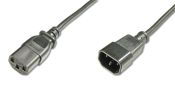 Мережевий кабель DIGITUS C14/M - C13/F, 5м, чорний