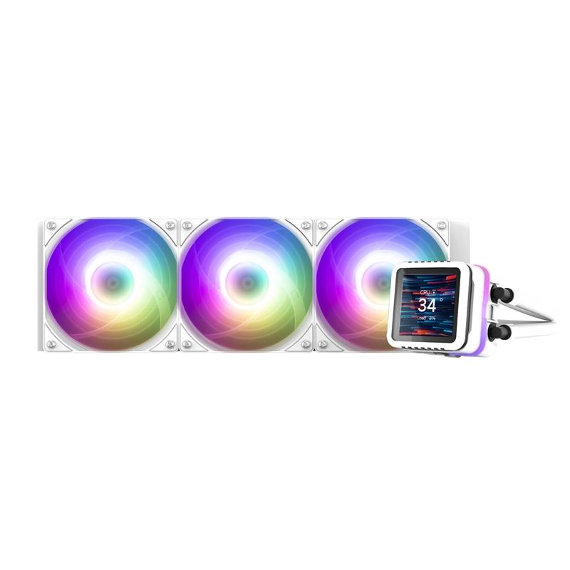 Система рідинного оxолодження Zalman Alpha 2DS A36 ARGB, LGA1851, 1700, 1200, 115x, AM5, AM4, TDP 350W, білий