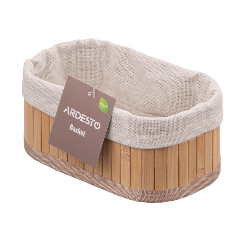 Кошик Ardesto Midori 17х10х7см, бамбук, бавовна