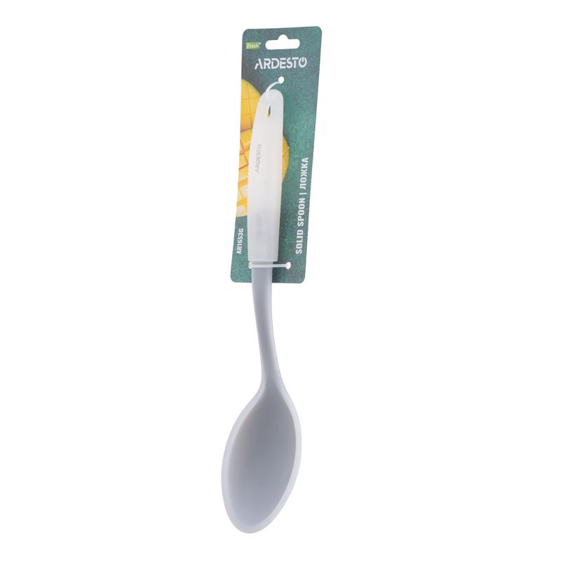 Ложка ARDESTO Fresh, 31.2см, силікон, пластик, сірий