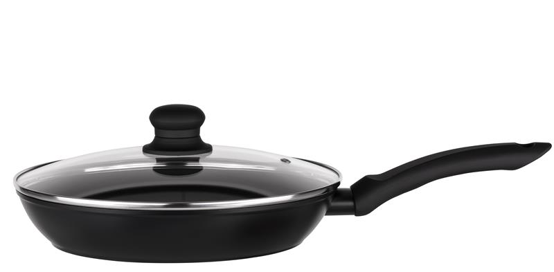 Сковорода з кришкою ARDESTO Gemini Gourmet Aosta, 24см, алюміній, чорний