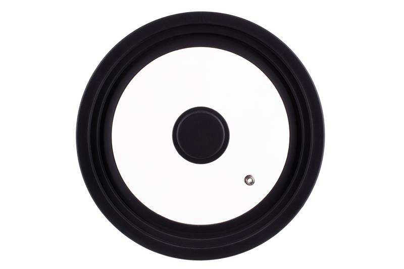 Кришка універсальна ARDESTO Black Mars, Smart, 20х22х24см, термостійке скло, силікон