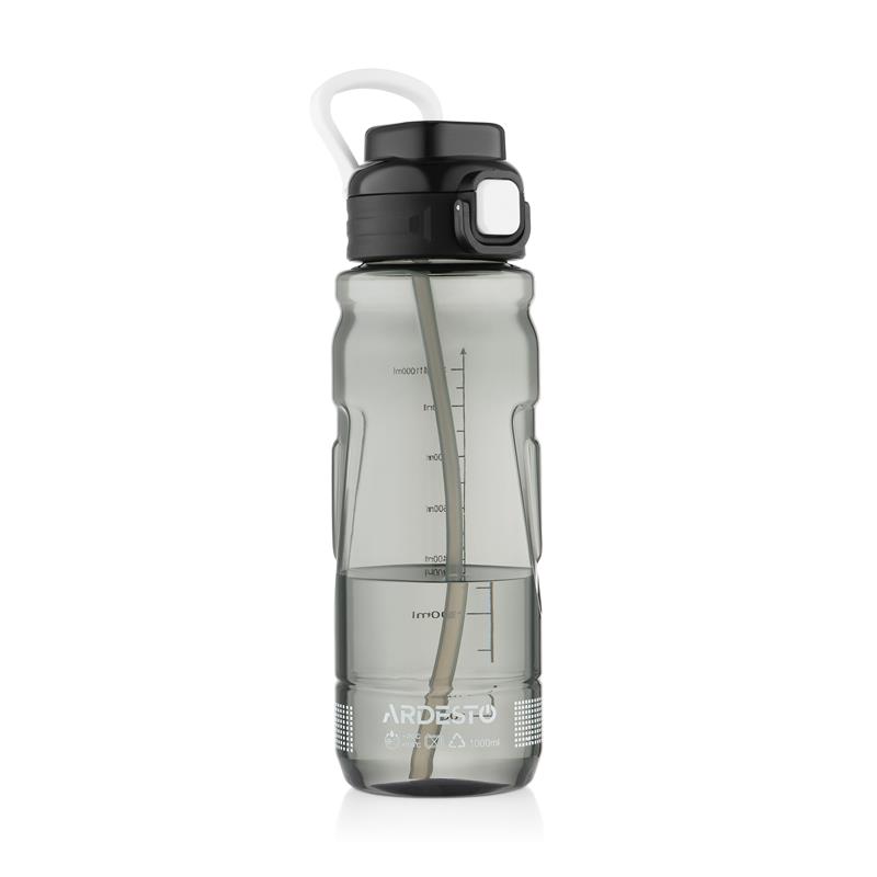 Пляшка для води ARDESTO Sport 1000мл, пластик, чорний