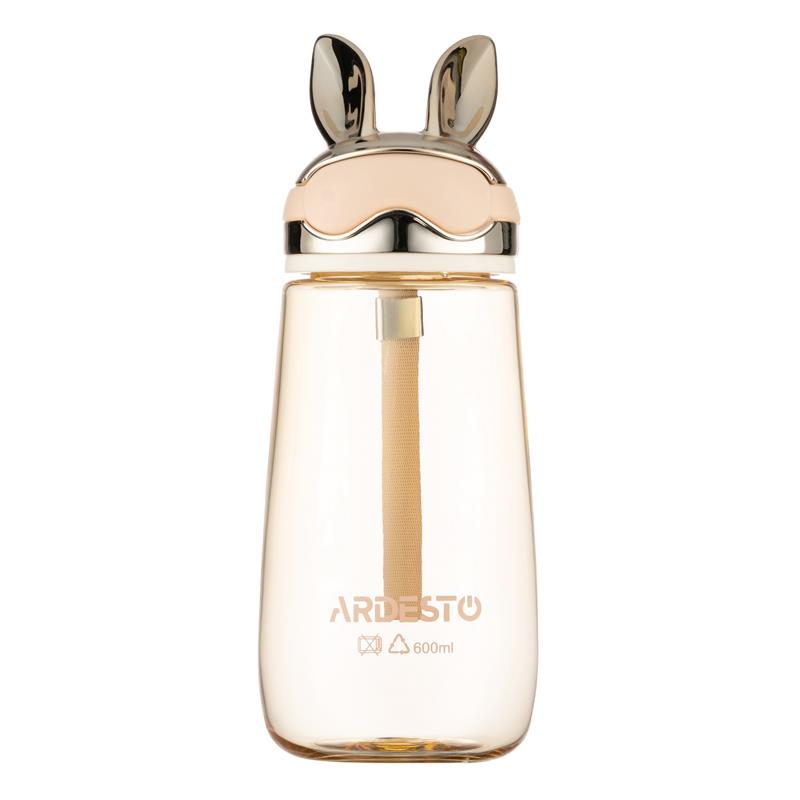 Пляшка для води ARDESTO Bunny 600мл, пластик, жовтий