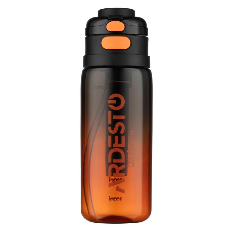 Пляшка для води ARDESTO Gym 800мл, пластик, чорний