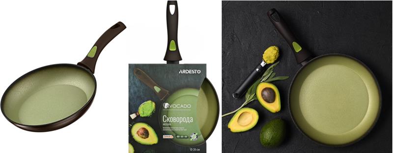 Сковорода Ardesto Avocado 26 см, зеленый, алюминий