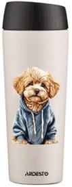 Термокухоль ARDESTO Coffee Time Maltipoo 450мл, нержавіюча сталь, бежевий