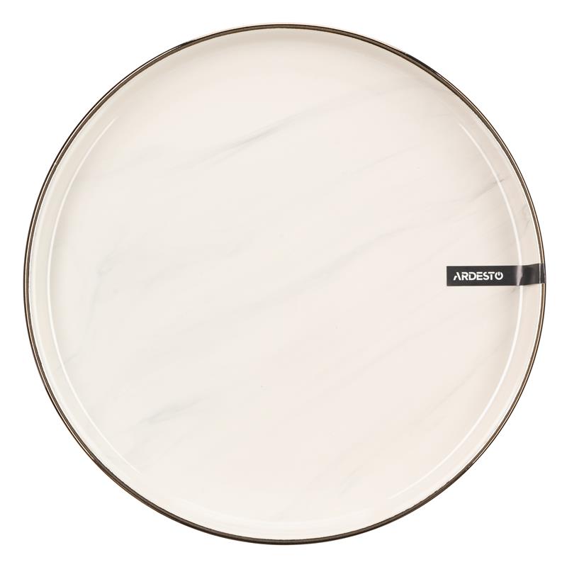 Тарілка десертна ARDESTO Marmo, 19см, кераміка, бежевий