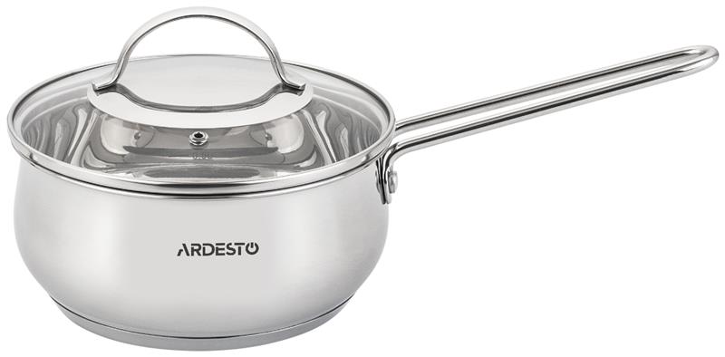 Ківш зі скляною кришкою ARDESTO Gemini Liguria, 1.8л, нержавіюча сталь