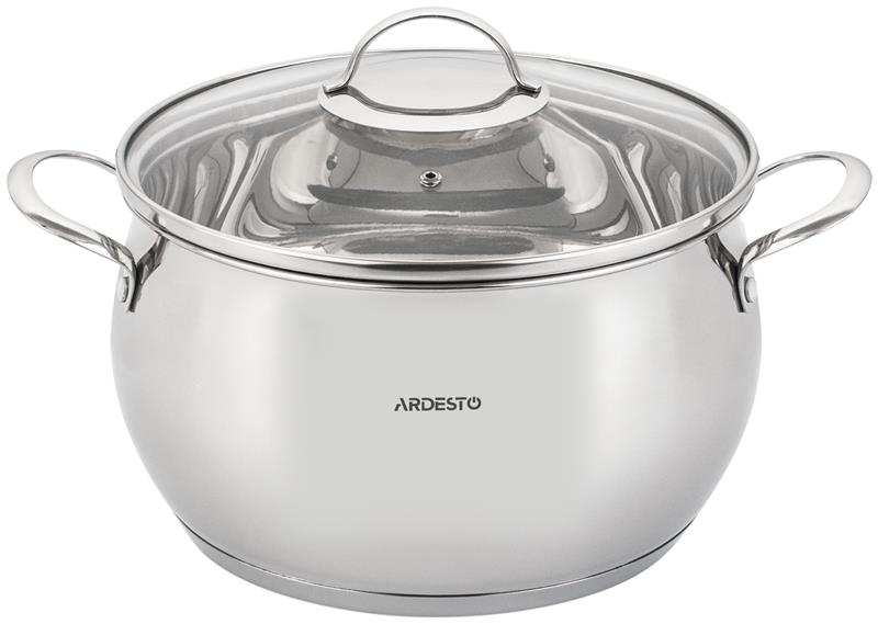 Каструля зі скляною кришкою ARDESTO Gemini Liguria, 6.4л, нержавіюча сталь