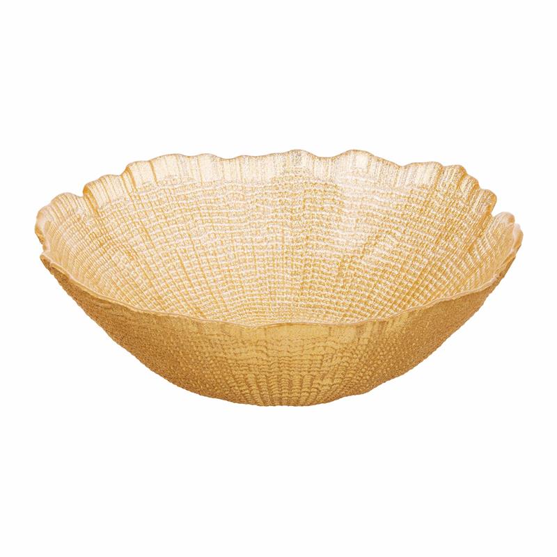 Салатник ARDESTO Golden ice 27.5x8.7см, 2000мл, скло, золотистий