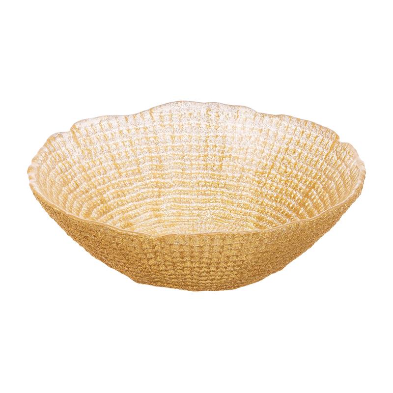 Салатник ARDESTO Golden ice 16x5см, 460мл, скло, золотистий